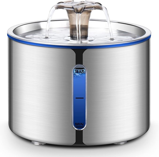 HydraBark™ Smart Stainless Steel Pet Water Fountain – Cats & Dogs HydraBark™ Smart Pet Fountain (Base)